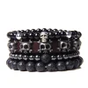 Armband Set Black Skull