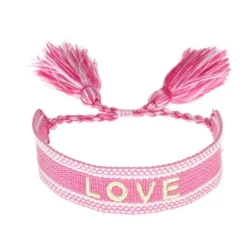 Baumwolle Strick Armband Good Vibes