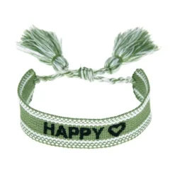 Baumwolle Strick Armband Good Vibes