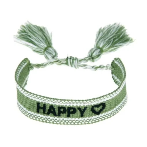 Baumwolle Strick Armband Good Vibes
