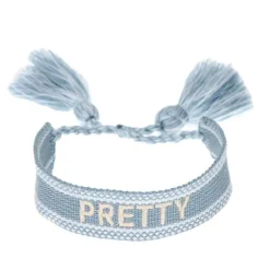 Baumwolle Strick Armband Good Vibes