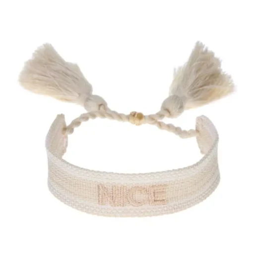 Baumwolle Strick Armband Good Vibes