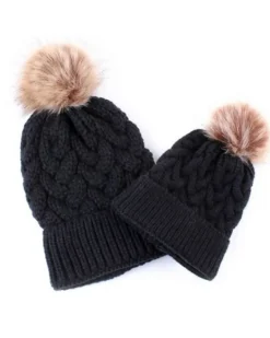 Beanies Bommel Wintermützen Mam & Kids