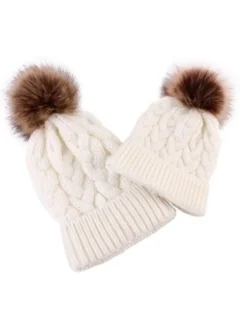 Beanies Bommel Wintermützen Mam & Kids