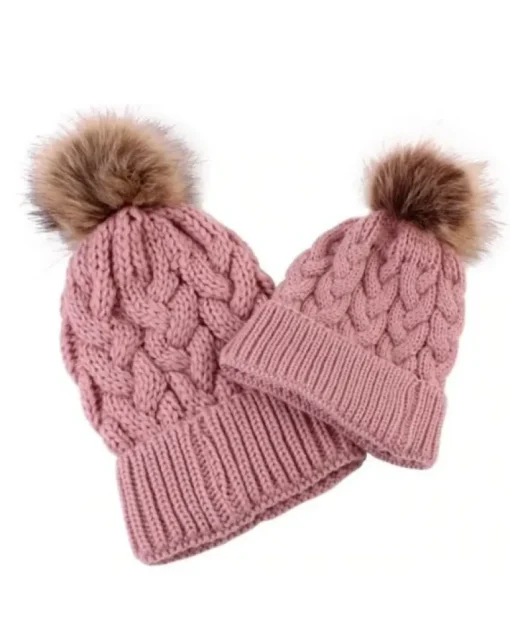 Beanies Bommel Wintermützen Mam & Kids