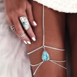 Beinkette Opal Turquesa