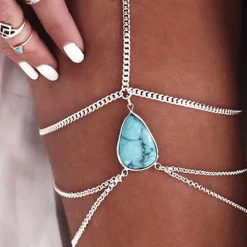 Beinkette Opal Turquesa