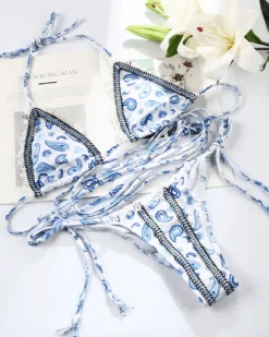 Bikini Blue Paisley