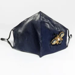 Blaue Designer Maske Shiny Bee