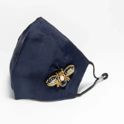 Blaue Designer Maske Shiny Bee