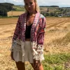Boho Übergangsjacke Pink Flow