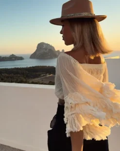 Boho Crop Shirt Aloe