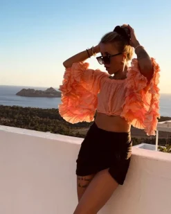 Boho Crop Shirt Aloe