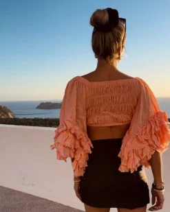 Boho Crop Shirt Aloe