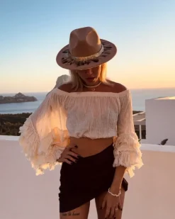 Boho Crop Shirt Aloe