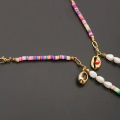 Brillen- Maskenkette Pinky Seashell