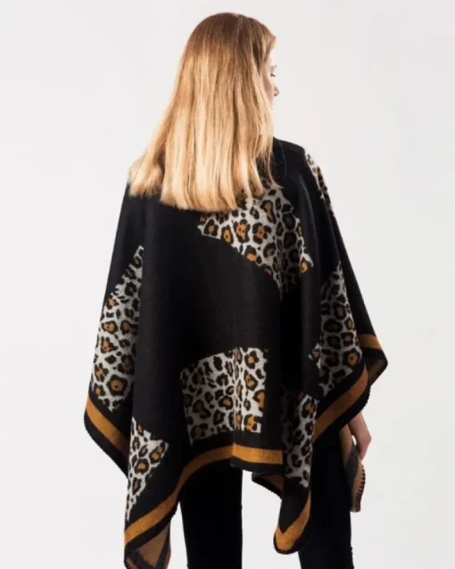 Cape Poncho Cozy Leopard