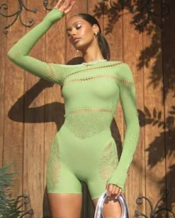 Cut-Out Mesh Overall Jenny