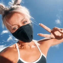 Damen Kettenmaske schwarz Loan