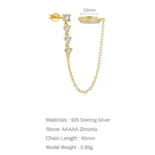 Ear Cuff Ohrring Mona - Silber 925