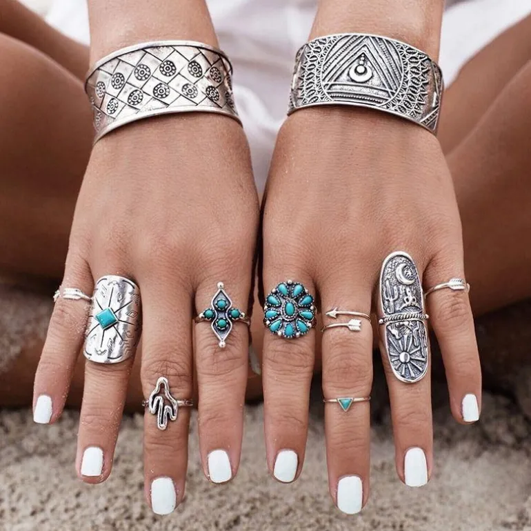 Fingerringe Set Kaktus Mood