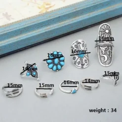 Fingerringe Set Kaktus Mood