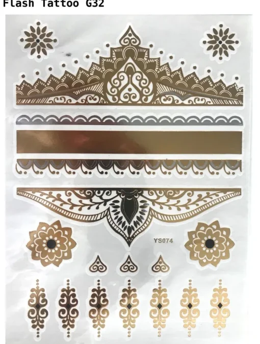 FLASH TATTOO's GOLD (grosse Bögen)
