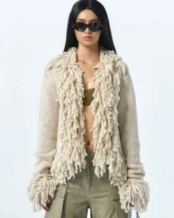 Fransen Boho Strickjacke Tara