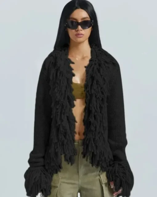 Fransen Boho Strickjacke Tara
