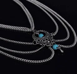 Fusskette Boho Türkis