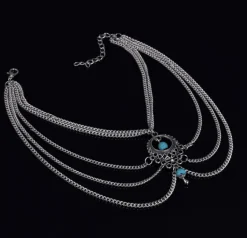 Fusskette Boho Türkis