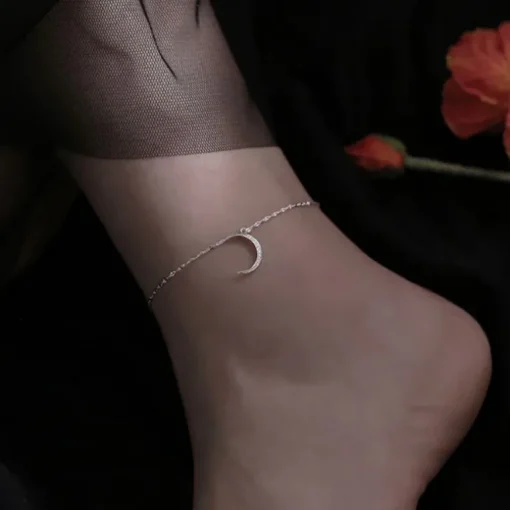 Fusskette Silber 925 Moon Mystic