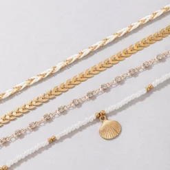 Fussketten Set Concha Dourada