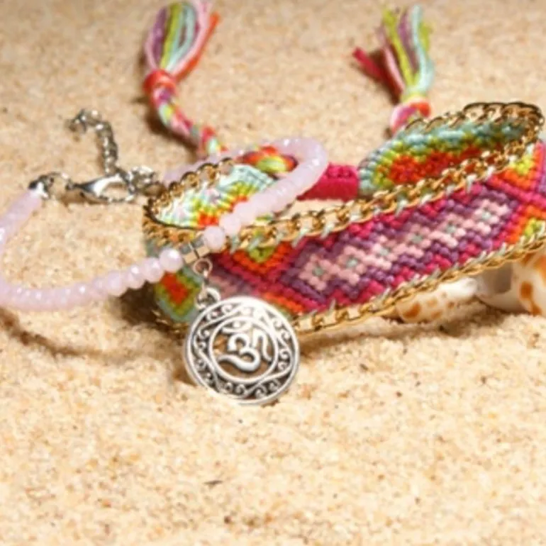 Geknöpfte Fusskette Boho Island