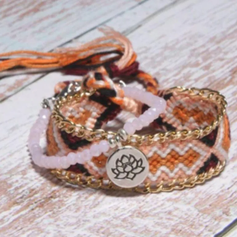 Geknöpfte Fusskette Boho Island