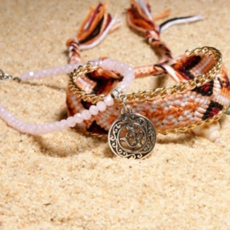 Geknöpfte Fusskette Boho Island