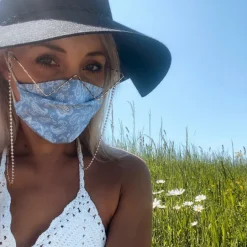 Gesichtsmaske Bandana Hellblau