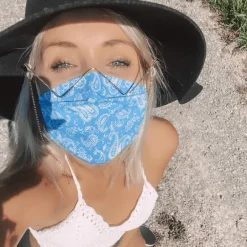 Gesichtsmaske Bandana Hellblau