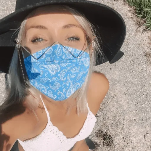 Gesichtsmaske Bandana Hellblau
