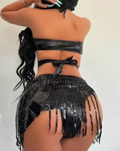 Glitzer Festival Zweiteiler Set Shine