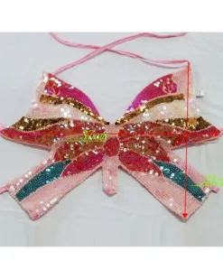 Glitzer Pailletten Top Schmetterling