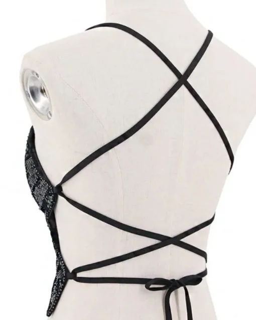 Glitzer Pailletten Top Schmetterling