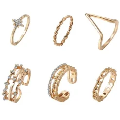 Gold Ring Set Flecha Dorada