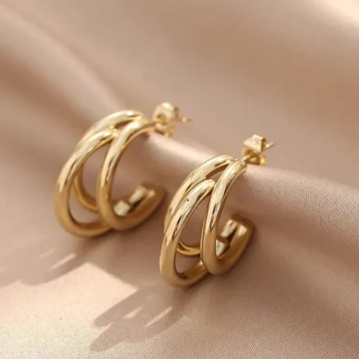 Goldene Ohrringe Shanta