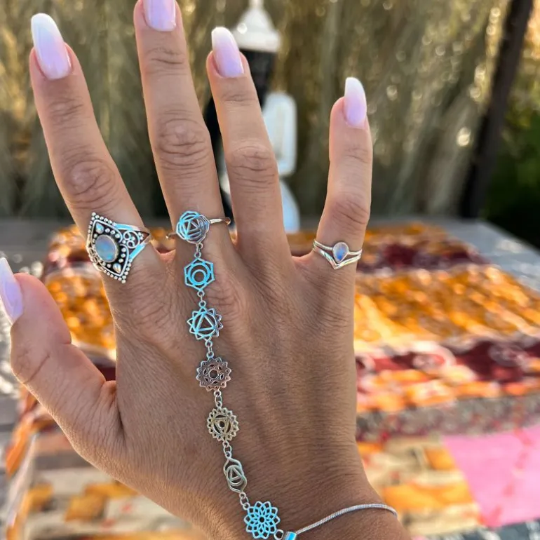 Handkette Armband Chakra Power