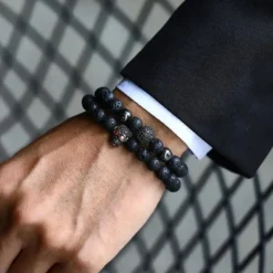 Herren Armband Black Skull