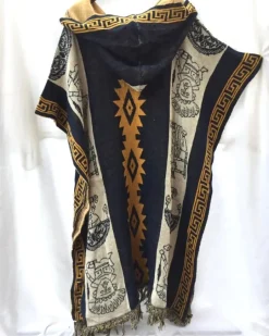 Herren Boho Kapuzen Poncho Lias