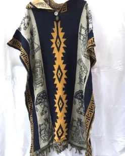 Herren Boho Kapuzen Poncho Lias