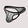 Herren Mesh Tanga Nero