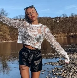 High-Waist Kunstledershorts Kelly